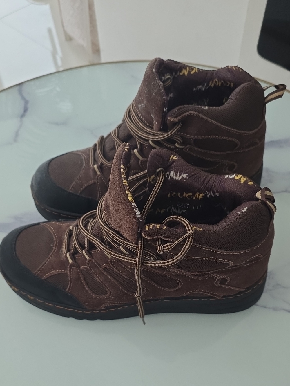 Brown Suede Roofing Boots